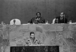 Ernesto "Che" Guevara, Minister of Industries of Cuba, addresses the General Assembly on Dec. 11, 1964. UN Photo/TC