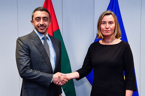 UAE Foreign Minister and EU's Federica Mogherini discuss cooperation, sign agreement