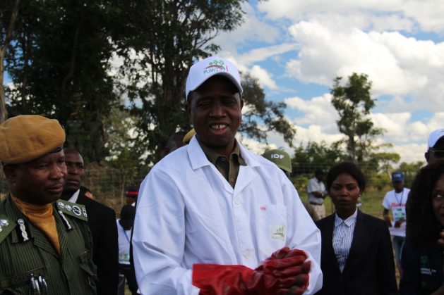 President Edgar Lungu just before planting a tree during the launch of Plant a Million Trees Initiative in Chinsali District. Credit: Munich Advisors Group