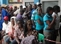 Some voters took up to eight hours to cast their ballots at the women's centre in Okuruyangava, one of Windhoek�s poorest townships.  / Credit:Servaas van den Bosch/IPS