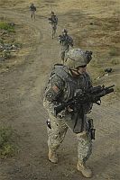 U.S. soldiers on patrol in southwest Baghdad, Jul. 28, 2007. / Credit:DoD/Staff Sgt. Dennis J. Henry Jr., U.S. Air Force.