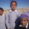 Children waiting for an Israeli military escort near At Tuwani. Credit: Mel Frykberg/IPS