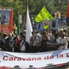 The Peace Caravan led by Javier Sicilia arrives at Monte Albán.  Credit: Daniela Pastrana/IPS  