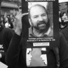 Poster of Alfredo Correa de Andreis carried at a 2008 protest by victims of state crimes.  Credit: Jesús Abad Colorado/IPS 