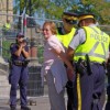 Maude Barlow, chairperson of the Council of Canadians, is arrested at the Sep. 26 tar sands protest. Credit: Renée Leahy/IPS