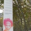 A banner announces the youth forum in Paris. Credit: A.D.McKenzie/IPS.