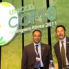Bashir Nwer of Libya and Chencho Norbu, Bhutan, at the United Nations Conference to Combat Desertification in Changwon, South Korea. Credit:  Franx Dejon/IISD Reporting Services