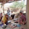 Young girls in the village of Sonu Khan Almani in Pakistan