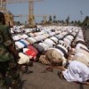 Muslims praying at the Martyrs' Square in Tripoli. Credit: Karlos Zurutuza/IPS.