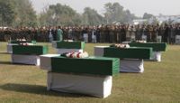 Last respects being paid to the killed Pakistani soldiers in Peshawar. Credit: Ashfaq Yusufzai/IPS.