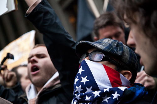Protesters rally at Wall Street on Nov. 17, 2011. Credit: Lauren DeCicca/CC BY 2.0
