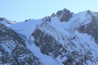 High glaciers such as this one in the Tian Shan mountains in Kazakhstan are said to be safe from global warming. Credit: Christopher Pala/IPS.