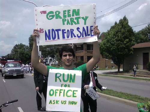 The Green Party currently has gained ballot access in about 20 states. Credit: Joe Futrelle/CC By 2.0