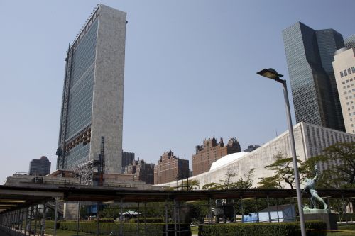 A view of the renovations under way at United Nations Headquarters.  Credit: UN Photo/Rick Bajornas