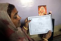 Dhan Bai received a certificate from a madrassa saying her daughter had converted to Islam.  Credit: Fahim Siddiqi/IPS.