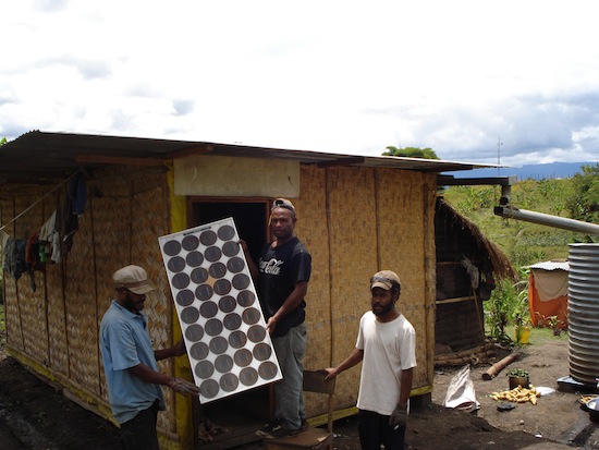 Communities in rural Papua New Guinea install their own cost effective and energy efficient solar panels Credit:  Catherine Wilson/IPS