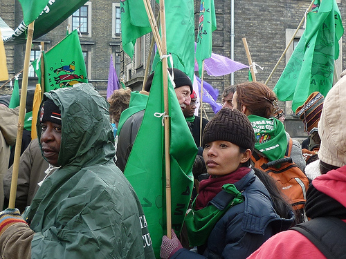 Protesters at 2009 climate change conference in Copenhagen. Credit: Ana Libisch/IPS