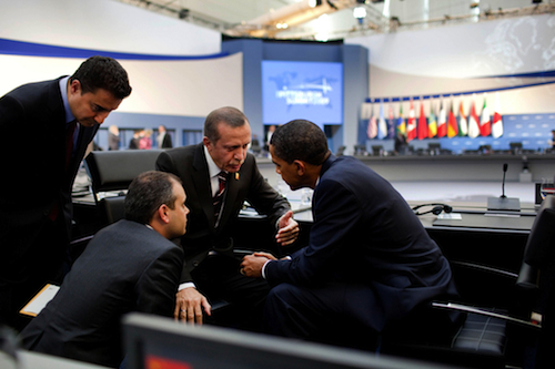 President Barack Obama meets with Turkish Prime Minister Recep Tayyip Erdogan following a session of the G-20 Summit in 2009. Credit: Official White House photo by Pete Souza