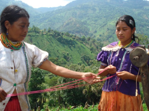 Two indigenous women in Guatemala. Indigenous peoples around the world are fighting to protect their rights and cultures. Credit: Danilo Valladares/IPS