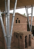 An unsightly cover meant to protect a World Heritage site has drawn criticism. Credit: Hilary Wallis/IPS An unsightly cover meant to protect a World Heritage site has drawn criticism. Credit: Hilary Wallis/IPS