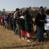 Voters queuing to cast their votes in Motstane constituency. Credit:  Mantoe Phakathi/IPS