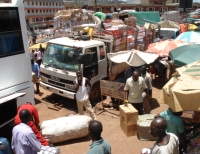 Ugandan vehicles loaded with goods to take to Juba and other Southern Sudan towns. Credit: Wambi Michael/IPS Ugandan vehicles loaded with goods to take to Juba and other Southern Sudan towns. Credit: Wambi Michael/IPS