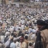 A huge crowd in Swat gathered to listen to the militants. Credit:  IPS