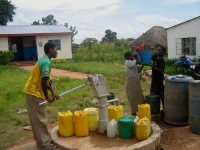 This borehole in Luapula is one of 205 drilled by U.K. charity WaterAid since 1994: 400,000 people have benefited from the wells. Credit:  Nebert Mulenga/IRIN