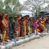 Queueing up for arsenic-free water in Bangladesh. Credit: NGO Forum