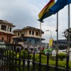 Flags fly at half-mast in Kumasi. President John Dramani Mahama has declared one week of mourning to commemorate the death of President John Atta Mills. Credit: Portia Crowe/IPS