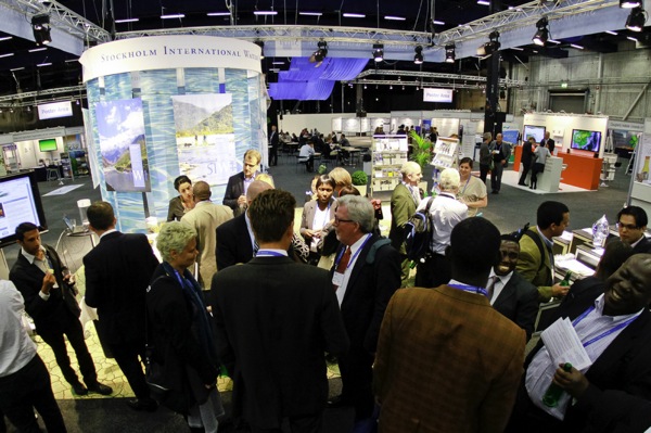 Participants mingle at the 2012 World Water Week in Stockholm. Credit: Peter Tvärberg, SIWI/CC by 2.0
