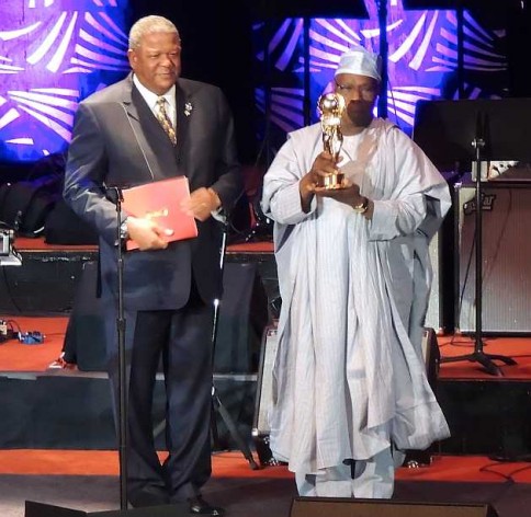 Olusegun Obasanjo, former president of Nigeria received the award in the category of Global Governance Leadership. Credit: Malgorzata Stawecka/IPS
