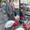 Juan Longueiro uses Ecobici bikes to commute to and from work and to exercise. Credit: Emilio Godoy/IPS