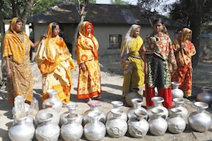 Rural women walk up to two kilometres to find fresh water in some parts of Bangladesh. Credit: G.M.B. Akash/IPS