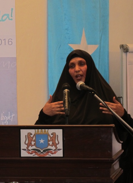 Somalia’s Minister for Human Development and Public Services Dr Maryan Qasim says that the success of a stable Somalia can only be measured by giving children an education. Courtesy: Susannah Price/UNICEF