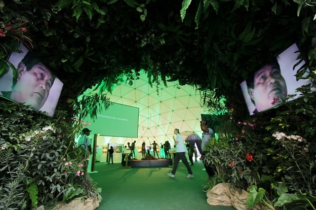 Hopes for a greener world came to life at the COP20 installations in the Peruvian capital. Credit: COP 20