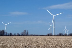 Canada’s Erie Shores Wind Farm includes 66 turbines with a total capacity of 99 MW. Credit: Denise Morazé/IPS