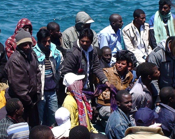 Migrants at Lampedusa, Italy. Credit: Ilaria Vechi/IPS