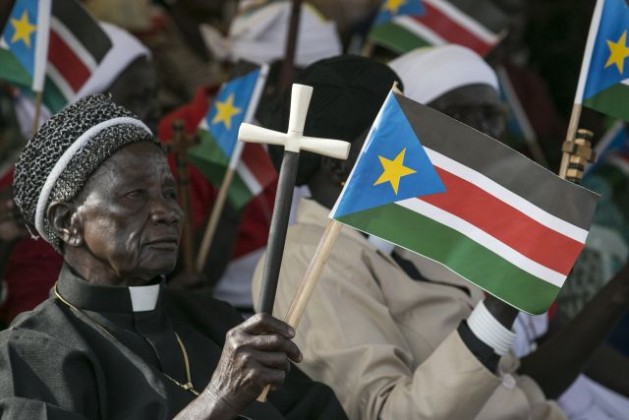 A man at a political rally held by Salva Kiir, President of the Republic of South Sudan, in Juba, March 18, 2015. Credit: UN Photo/Isaac Billy