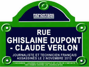 RSF renames Paris streets after journalists who were the victims of crimes.