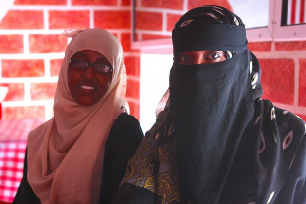 Hasna (left) and Marwa (right), nurses in their early twenties, were reluctant to be photographed on the street—primarily because of attention this drew from male Somalilanders—but were more comfortable in a quiet café. Credit: James Jeffrey/IPS