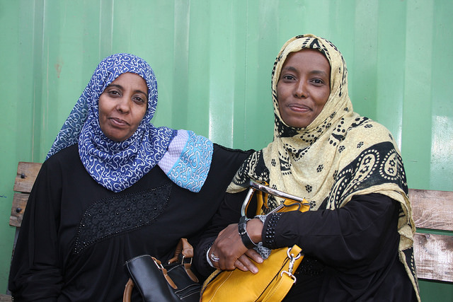 Yemeni-Ethiopian women stuck in Ethiopia due to fighting in Yemen. Credit: James Jeffrey/IPS