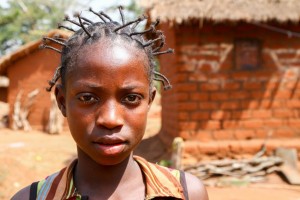 A 15-year-old girl from Nana-Grébizi province, who has not attended school since 2013.  “I want to be a teacher because they are important for the community and because they are respected,” she told Human Rights Watch. “But now, I don’t know what I can do, I just stay at home all day.”  © 2017 Edouard Dropsy for Human Rights Watch