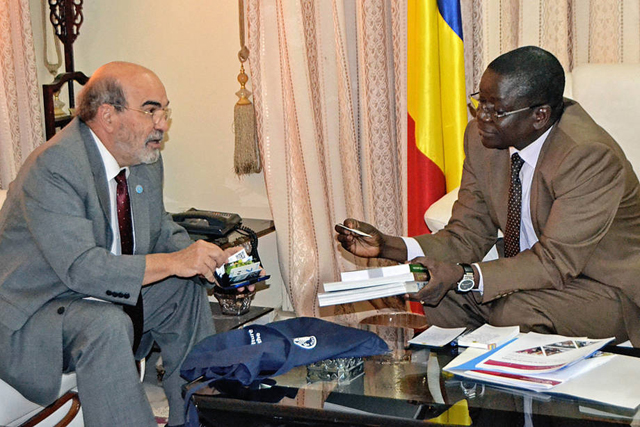 FAO Director-General meets Prime Minister of Chad, Albert Pahimi Padake. Credit: FAO