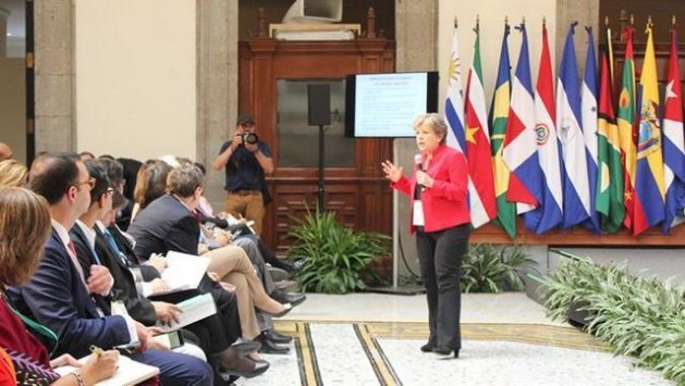 Alicia Bárcena in the Forum of the Countries of Latin America and the Caribbean on Sustainable Development, in Mexico City. Credit: ECLAC