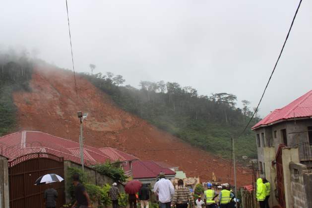 Mount Sugar Loaf, Regent, Sierra Leone, where extreme flooding triggered a mudslide. Credit: Ngozi Cole/IPS