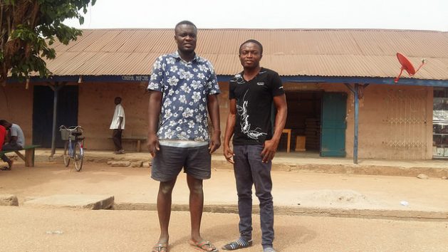 Nazir (left) and Usman both returned to Ghana from Libya in 2011, among some 19,000 Ghanaians who fled back home. Credit: Kwaku Botwe/IPS