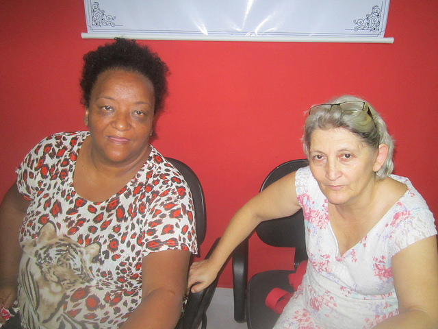  Elizete Napoleão (L) and Lurdinha Lopes, coordinators of the National Housing Struggle Movement (MNLM), lead the Manoel Congo Occupation, which provided a home for 42 poor families in the heart of Rio de Janeiro. Credit: Mario Osava / IPS