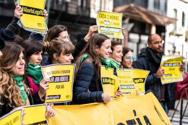 A demonstration in support of legal abortion in Argentina. Credit: Demian Marchi/Amnesty International