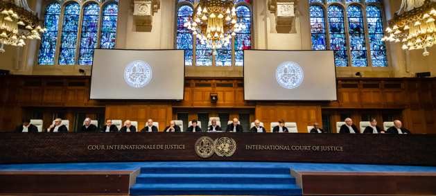 International Court of Justice in The Hague consider the case against Myanmar. Credit: ICJ-CIJ/Wendy van Bree